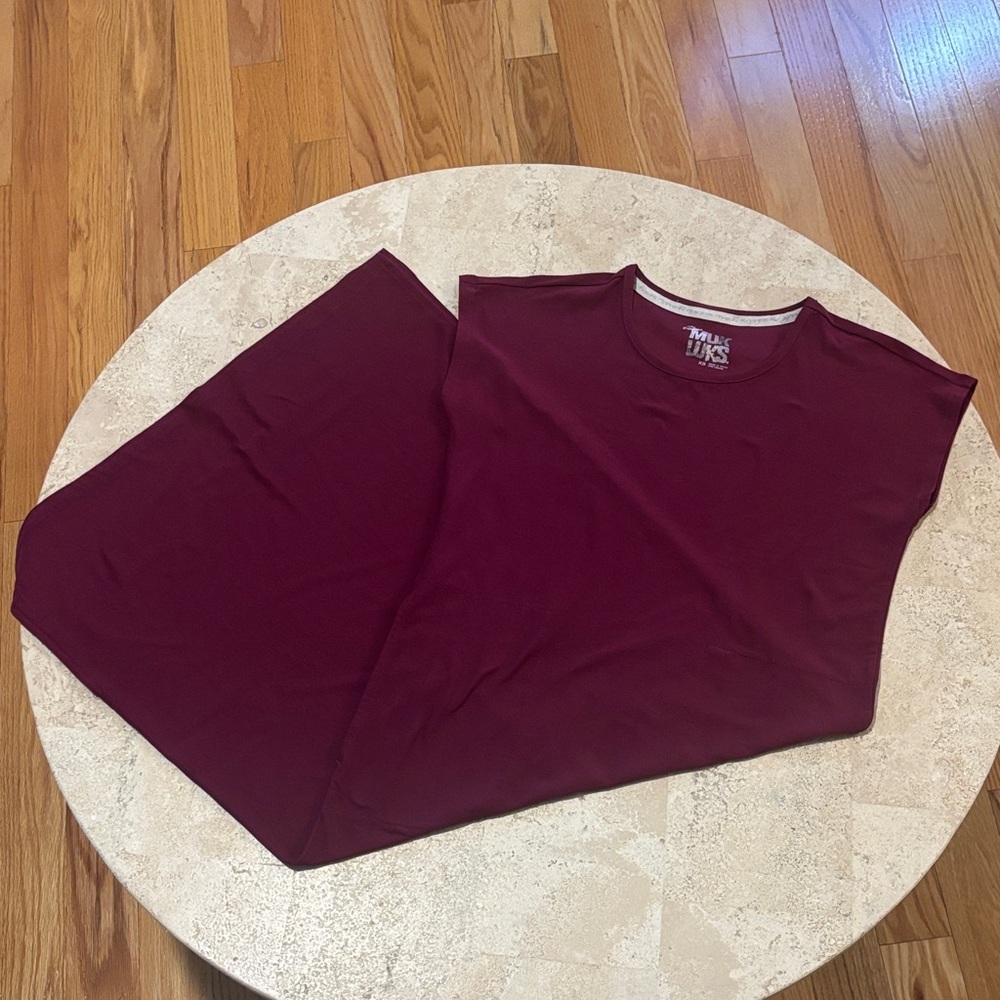 Muk Luks XS Burgundy Sleeveless comfy dress/sleep‎ dress